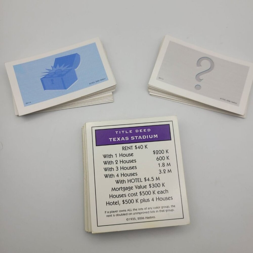 Monopoly Replacement Chance Deed Card Community Chest Electronic Banking Ed‎ 200